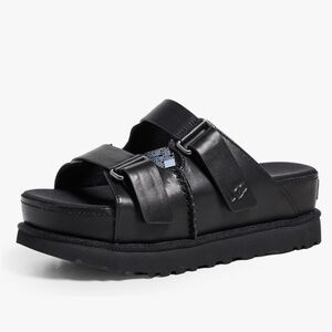 UGG Black Goldenstar Hi Slide Sandals